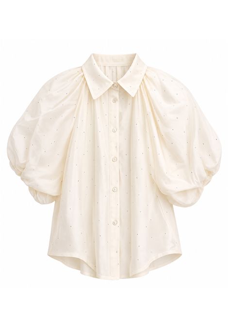 Camicia con maniche a palloncino Lù-Lù BY MISS GRANT | LL4290LATTE